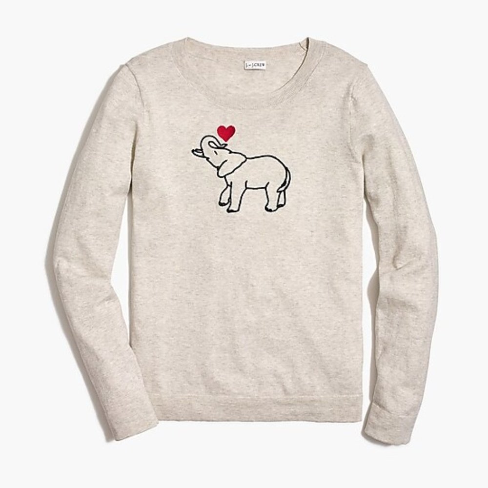 J. Crew Factory Elephant Teddie sweater